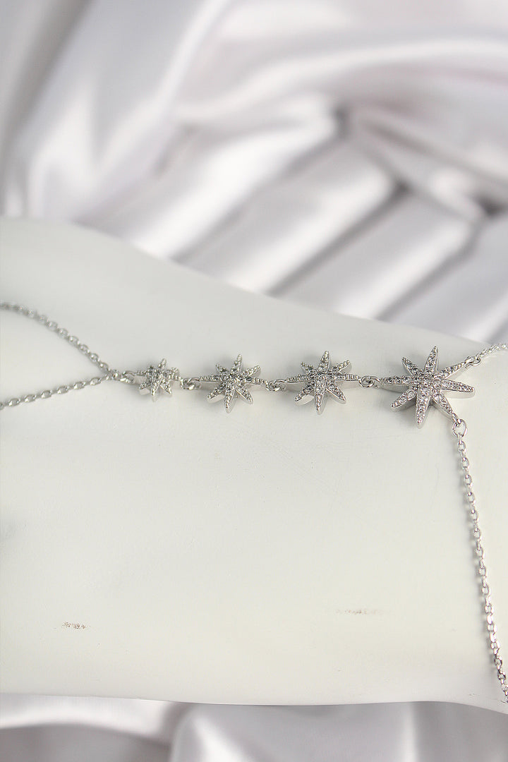 EBJ Rice Silver Color Pole Star Model Women's Şahmeran with Zircon Stone - Ridderkerk