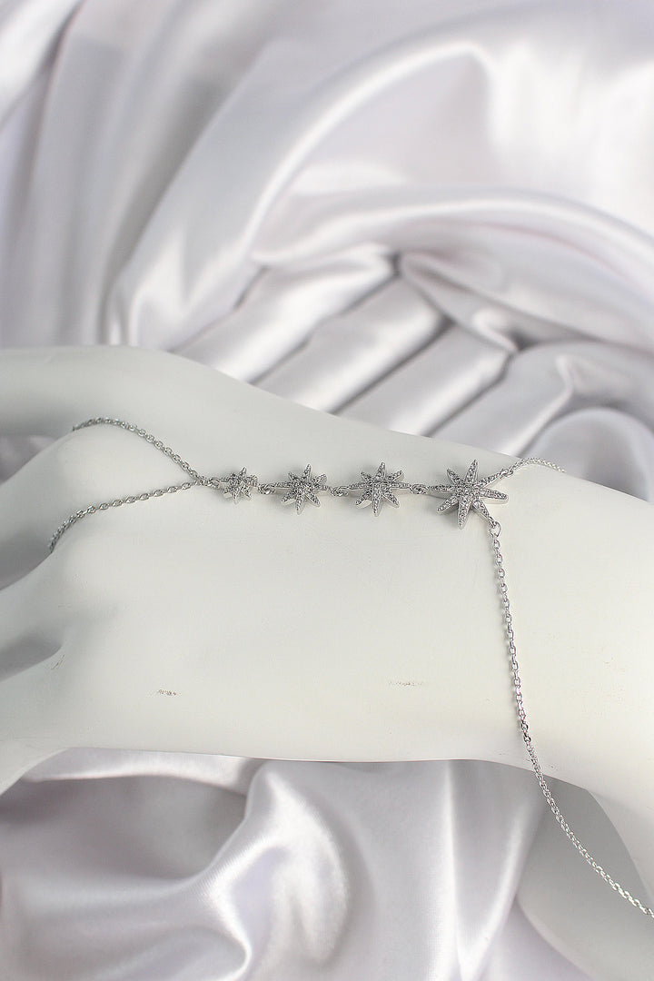 EBJ Rice Silver Color Pole Star Model Women's Şahmeran with Zircon Stone - Ridderkerk