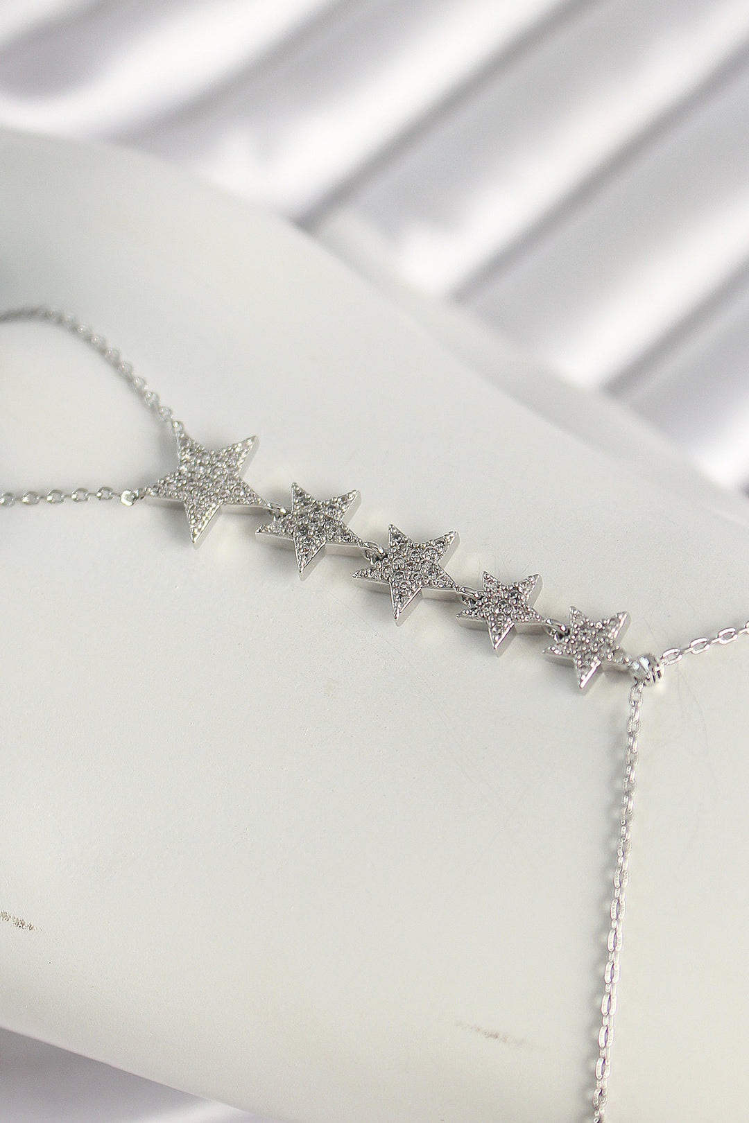 EBJ Rice Silver Color Star Model Women's Şahmeran with Zircon Stone - Paterson