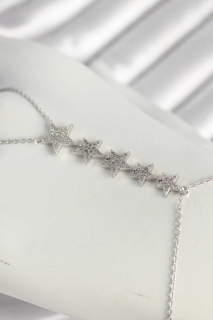 EBJ Rice Silver Color Star Model Women's Şahmeran with Zircon Stone - Paterson