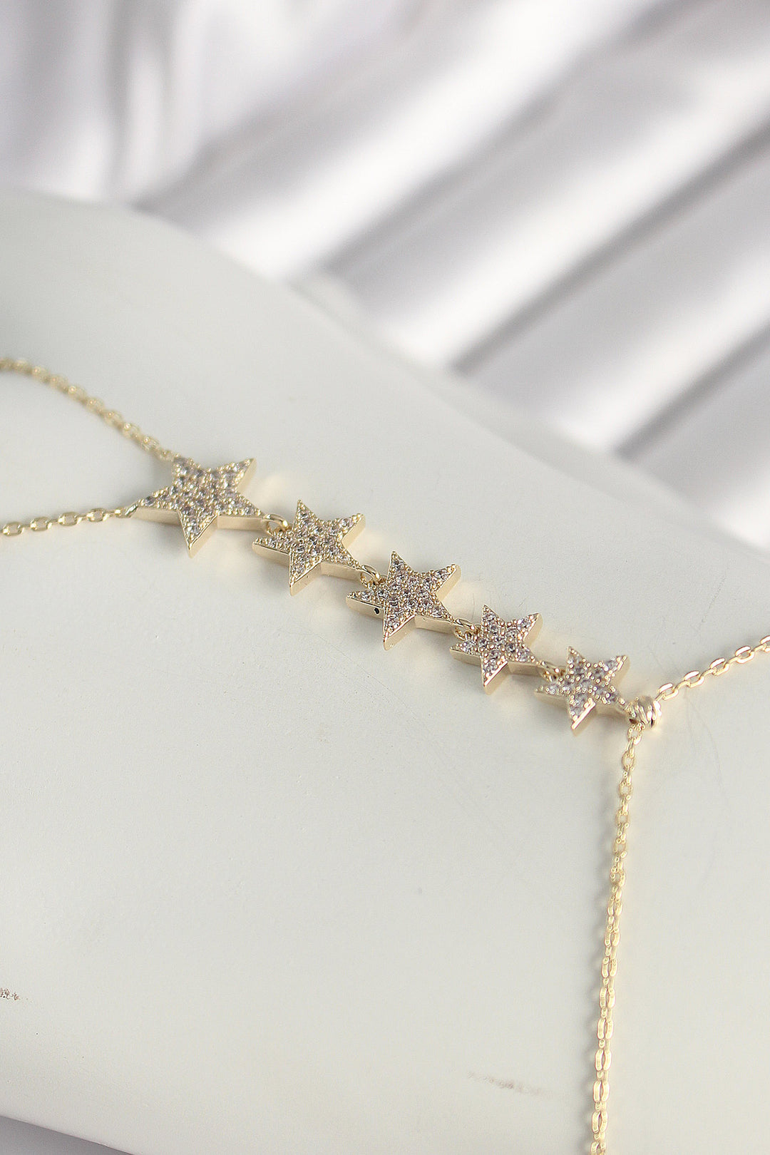 EBJ Rice Gold Color Star Model Women's Şahmeran with Zircon Stone - Jackson