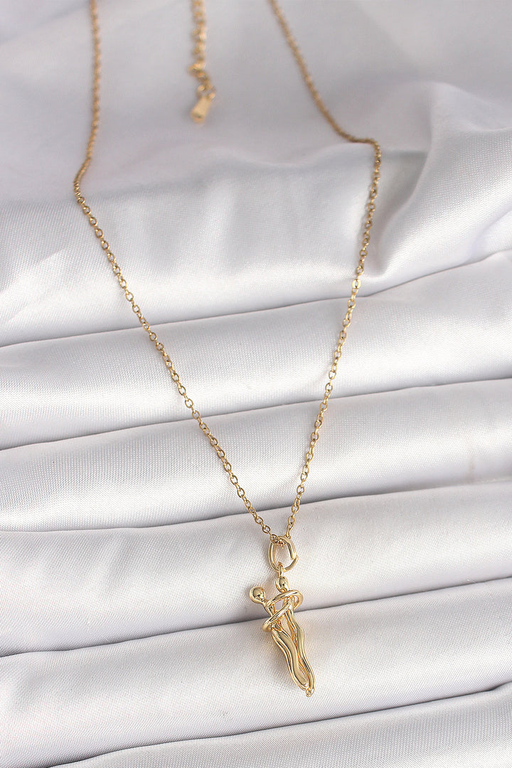 EBJ 316L Steel Gold Color Chain Wrap Model Women's Necklace - College Station