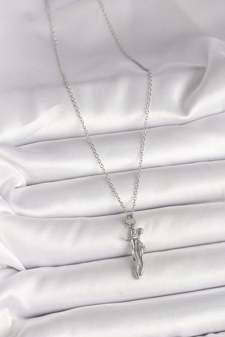 EBJ 316L Stainless Steel Silver Color Chain Wrap Model Women's Necklace - Siracusa