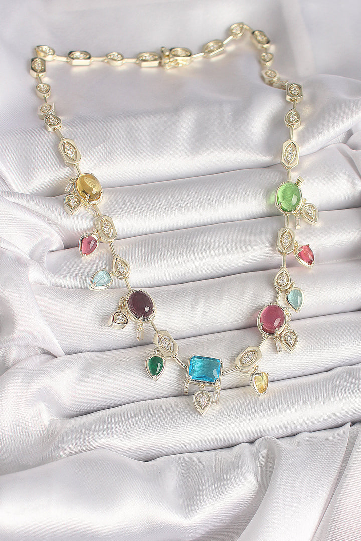 EBJ Gold Color Rice Zircon Stone VIP Series Women's Necklace - Manteca