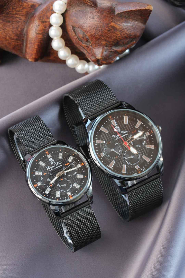 EBJ Smoked Straw Metal Strap Lover Watches - Chatham