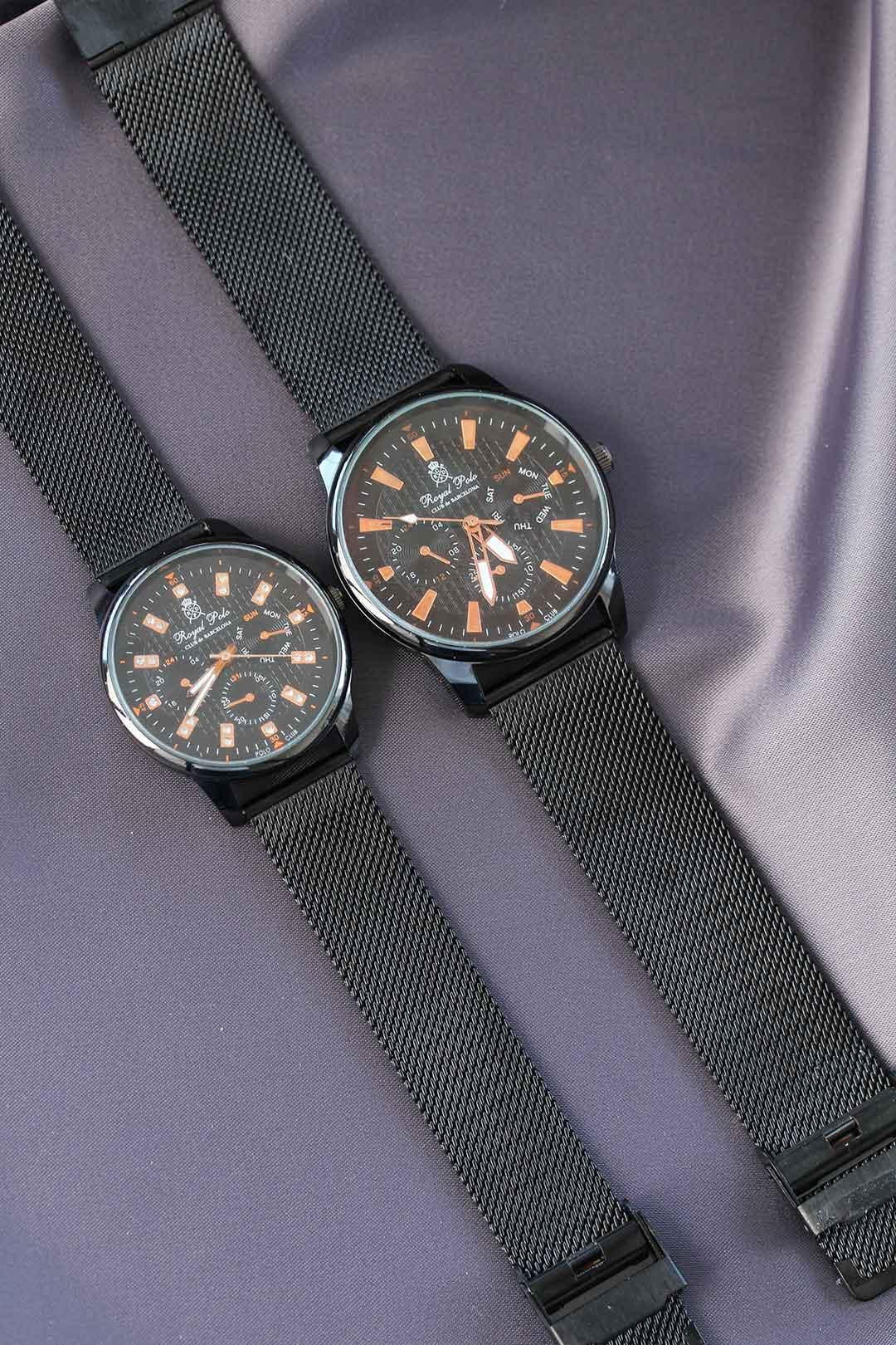 EBJ Smoked Straw Metal Strap Lover Watches - Yuriria