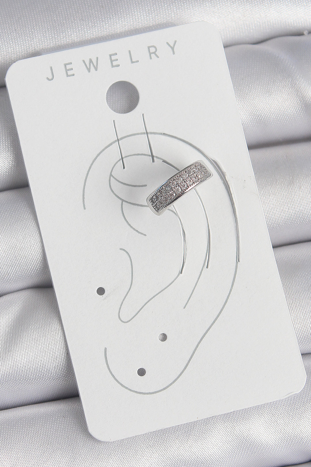 EBJ Rice Silver Color Zircon Stone Cartilage Model Women's Earring - Whitney