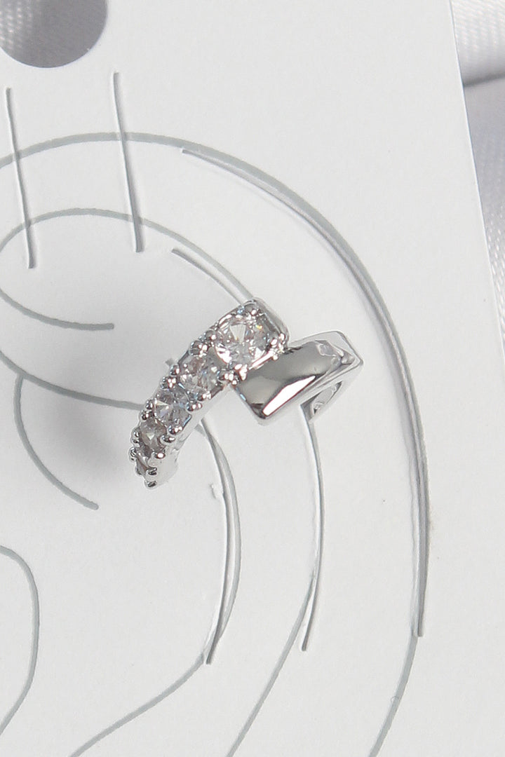 EBJ Rice Silver Color Zircon Stone Women's Cartilage Earring - Citrus Heights