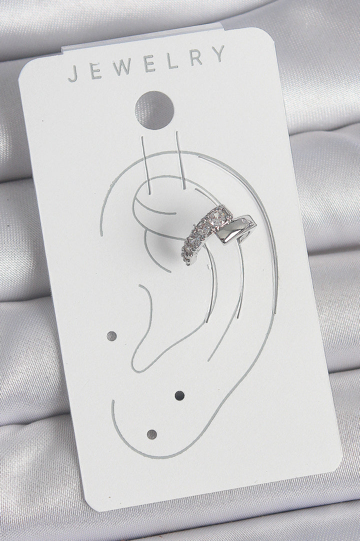 EBJ Rice Silver Color Zircon Stone Women's Cartilage Earring - Citrus Heights
