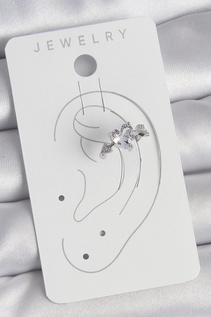 EBJ Rice Silver Color Star Model Women's Cartilage Earring with Zircon Stone - Bartlett