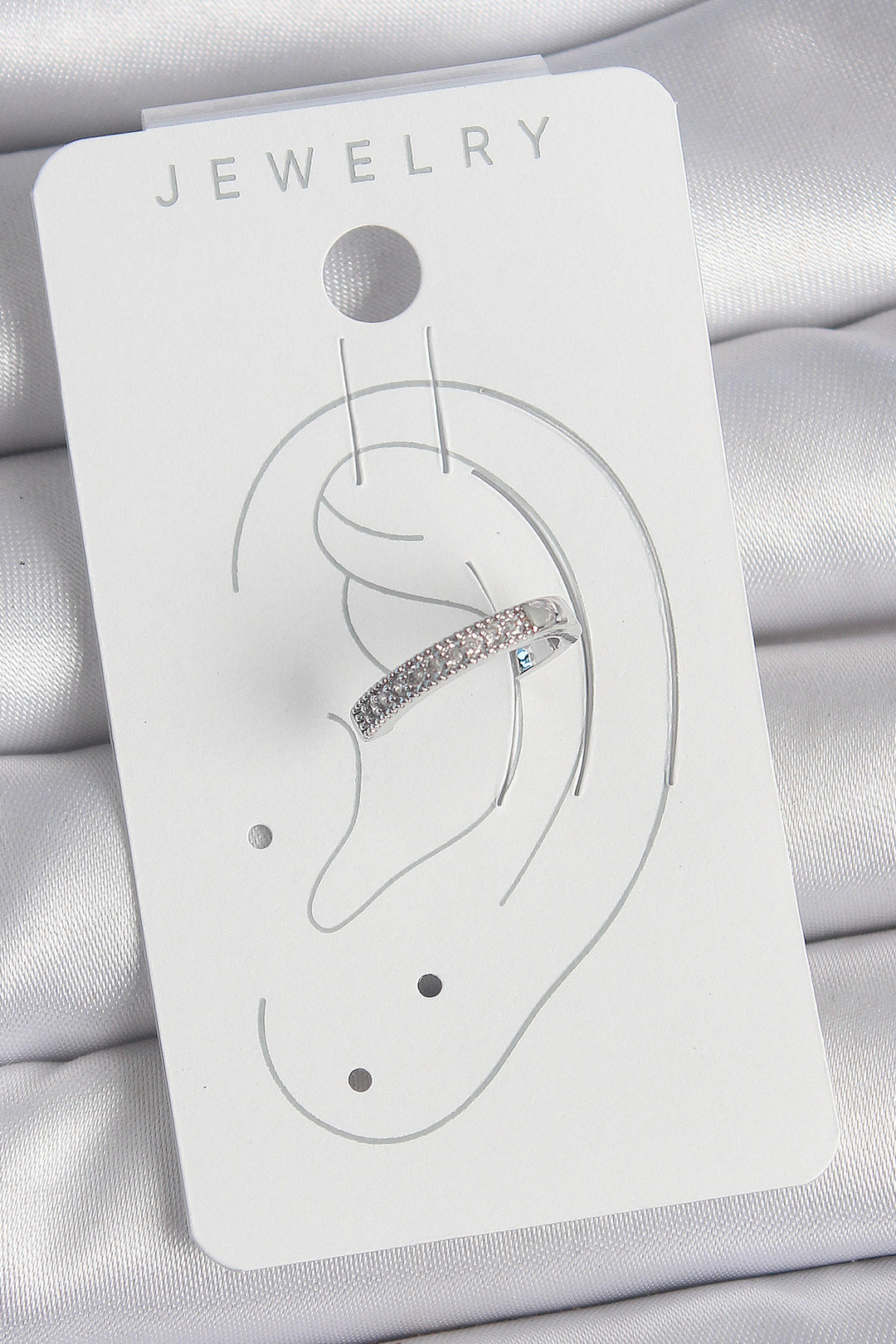 EBJ Rice Silver Color Zircon Stone Women's Cartilage Model Earring - Coevorden