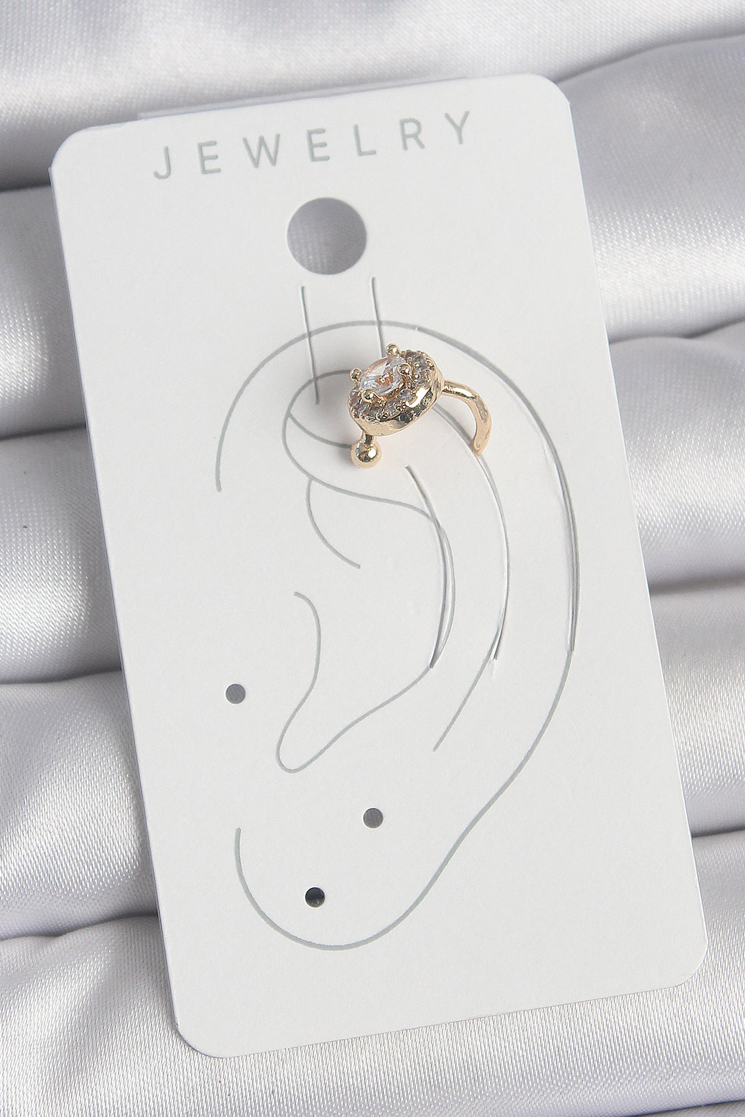 EBJ Gold Color Zircon Stone Women's Cartilage Earring with Rice - Tuttlingen