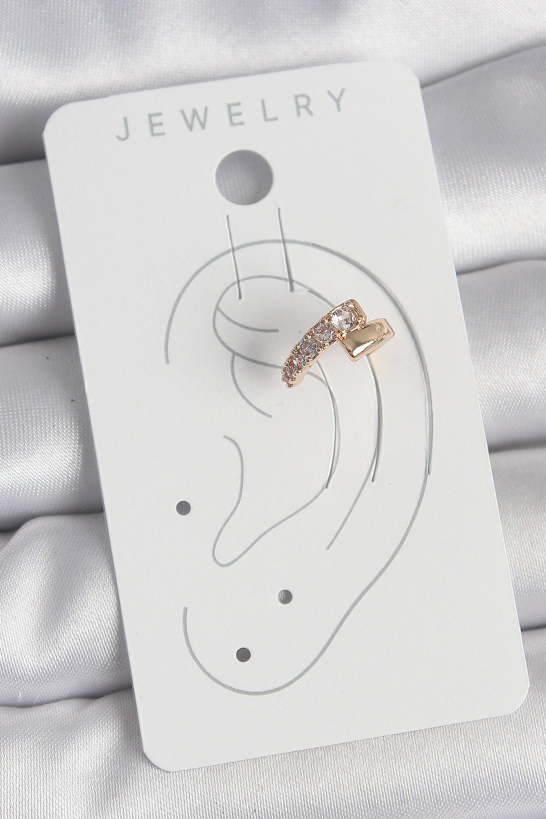 EBJ Gold Color Zircon Stone Women's Cartilage Earring with Rice - Cagnes-sur-Mer