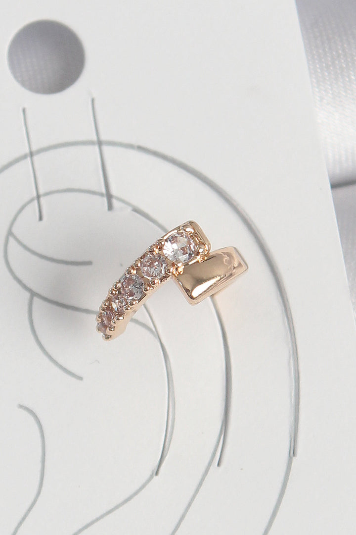 EBJ Gold Color Zircon Stone Women's Cartilage Earring with Rice - Cagnes-sur-Mer