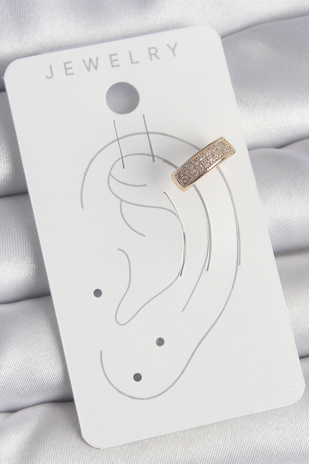 EBJ Gold Color Zircon Stone Women's Cartilage Earring with Rice - Coesfeld