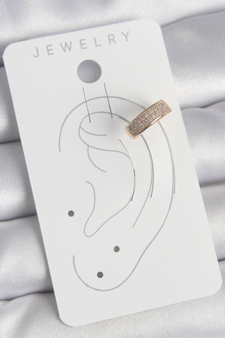 EBJ Gold Color Zircon Stone Women's Cartilage Earring with Rice - Coesfeld