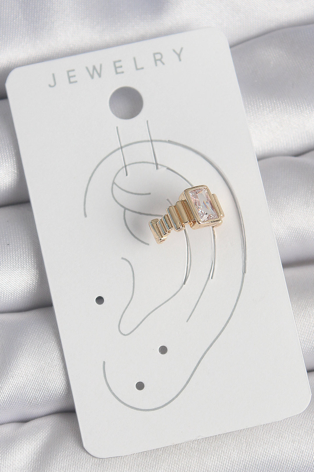 EBJ Gold Color Square Zircon Stone Women's Cartilage Earring - Urbana