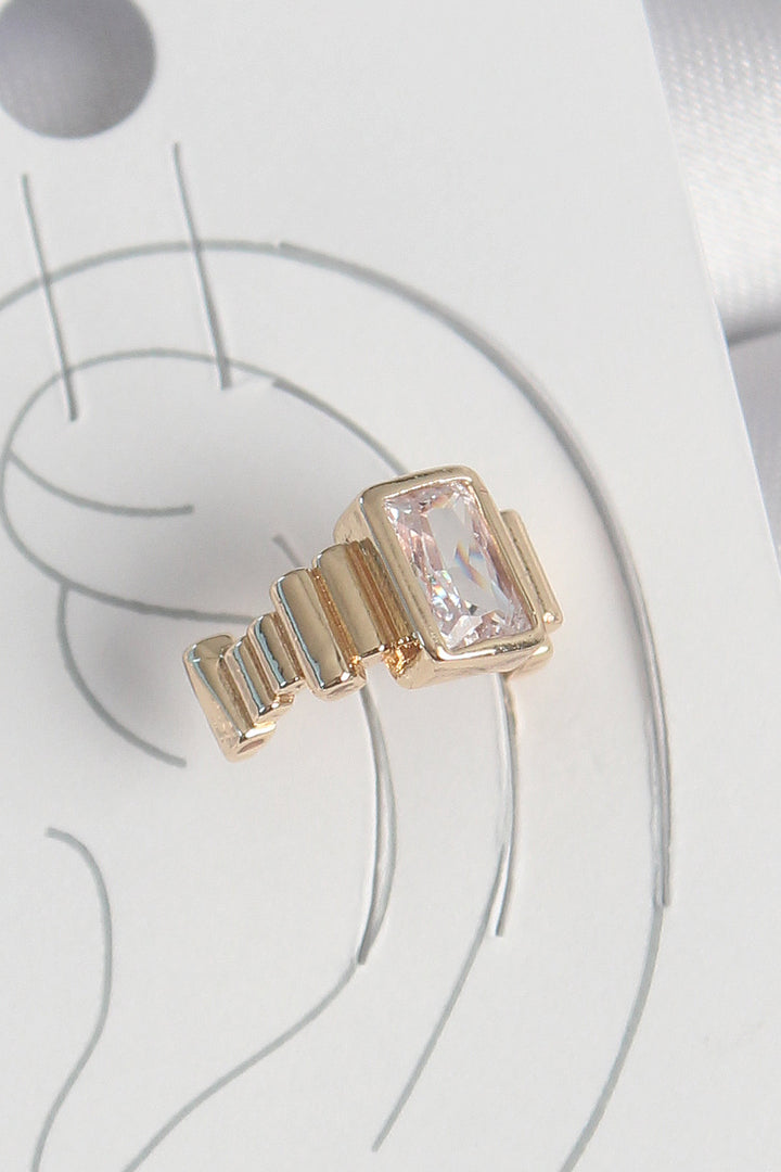 EBJ Gold Color Square Zircon Stone Women's Cartilage Earring - Urbana