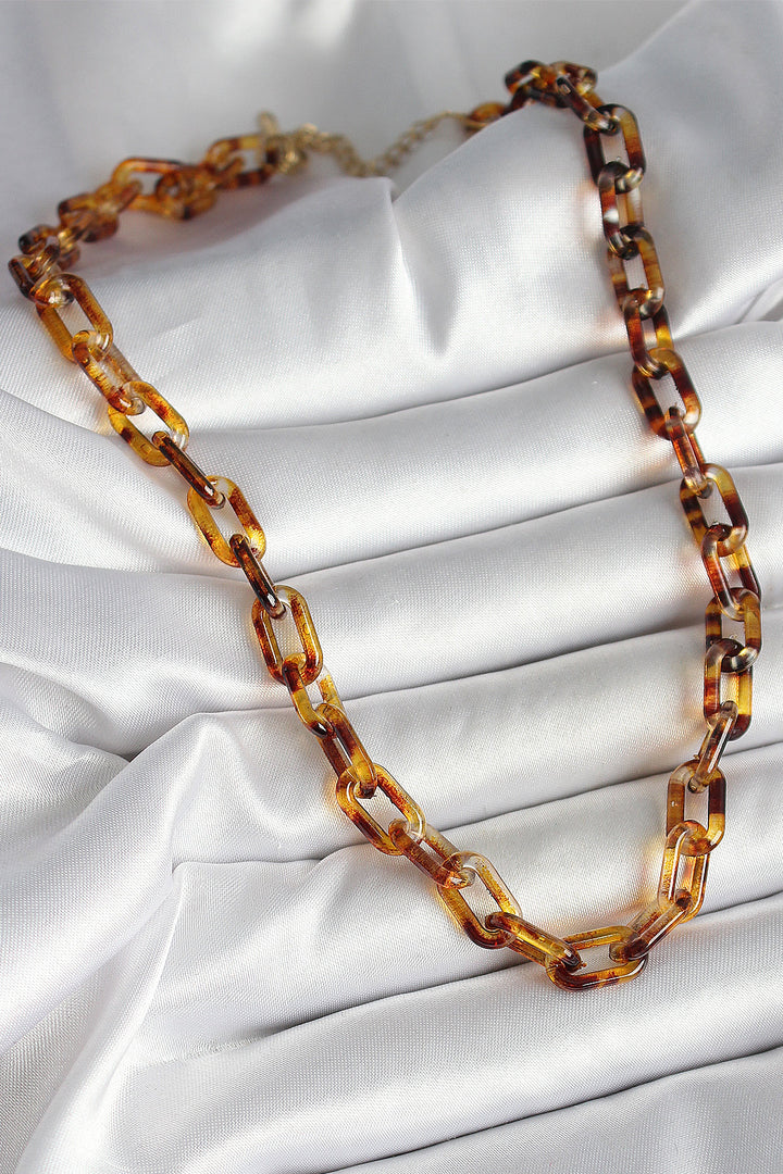 EBJ Leopard Patterned Mika Chain Women's Necklace - Edina