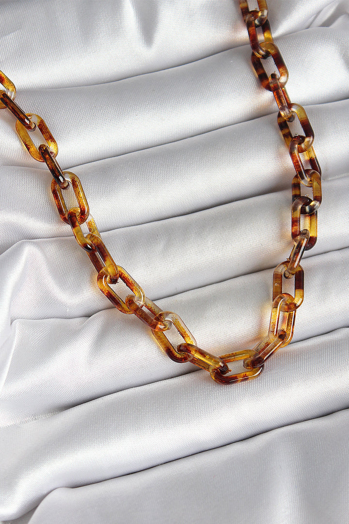 EBJ Leopard Patterned Mika Chain Women's Necklace - Edina