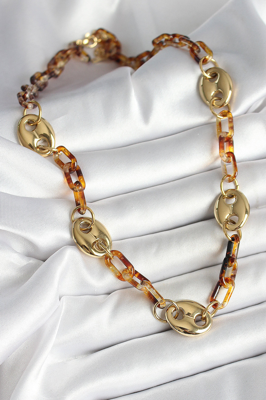 EBJ Leopard Pattern Mika Gold Color Chain Women's Necklace - Faro