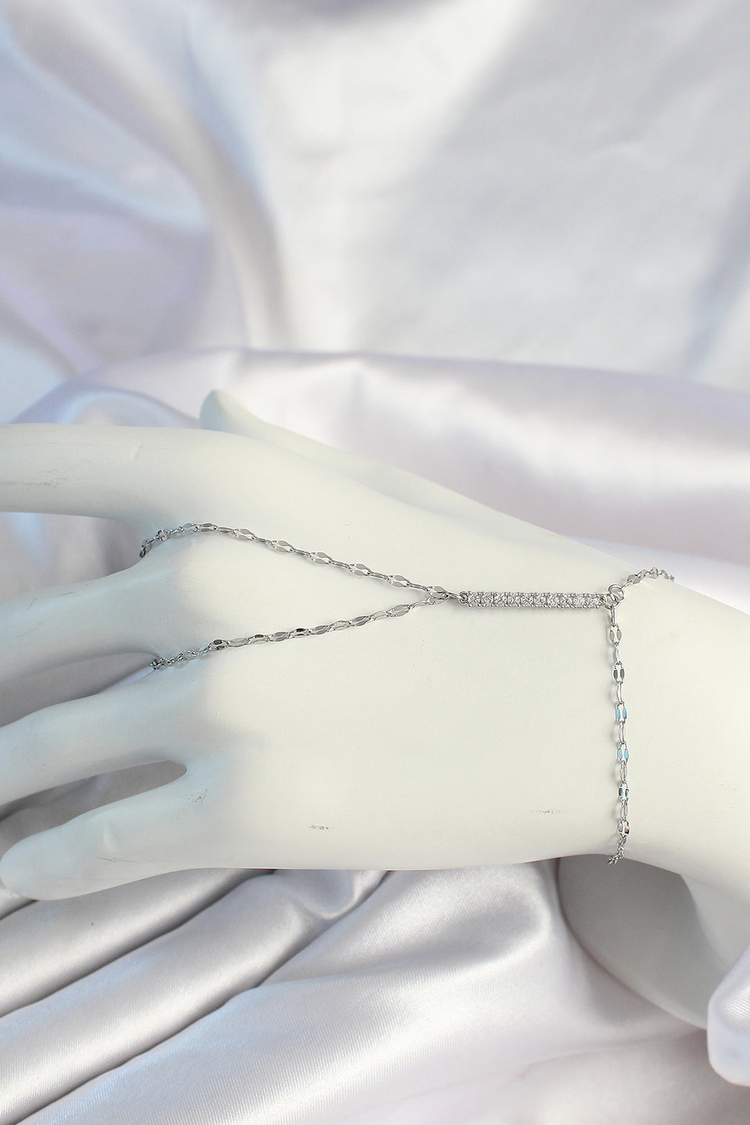 EBJ 316L Stainless Steel Chain Silver Color Zircon Stone Şahmeran - Viterbo