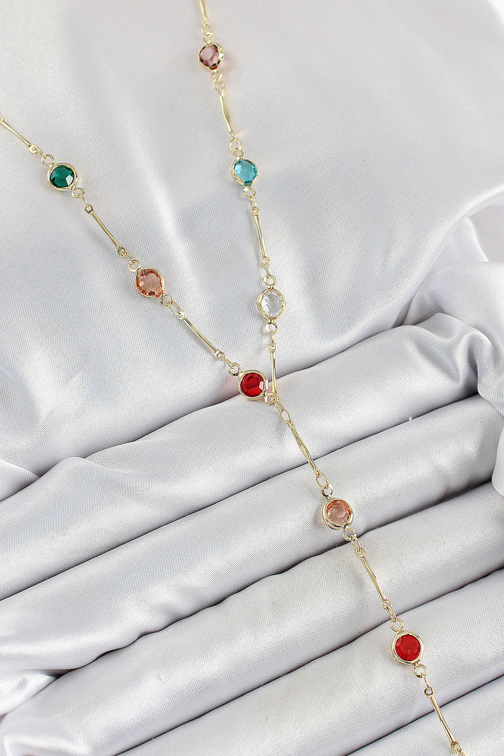 EBJ Rice Assortment Model Gold Color Zircon Stone Y Necklace - Vlissingen