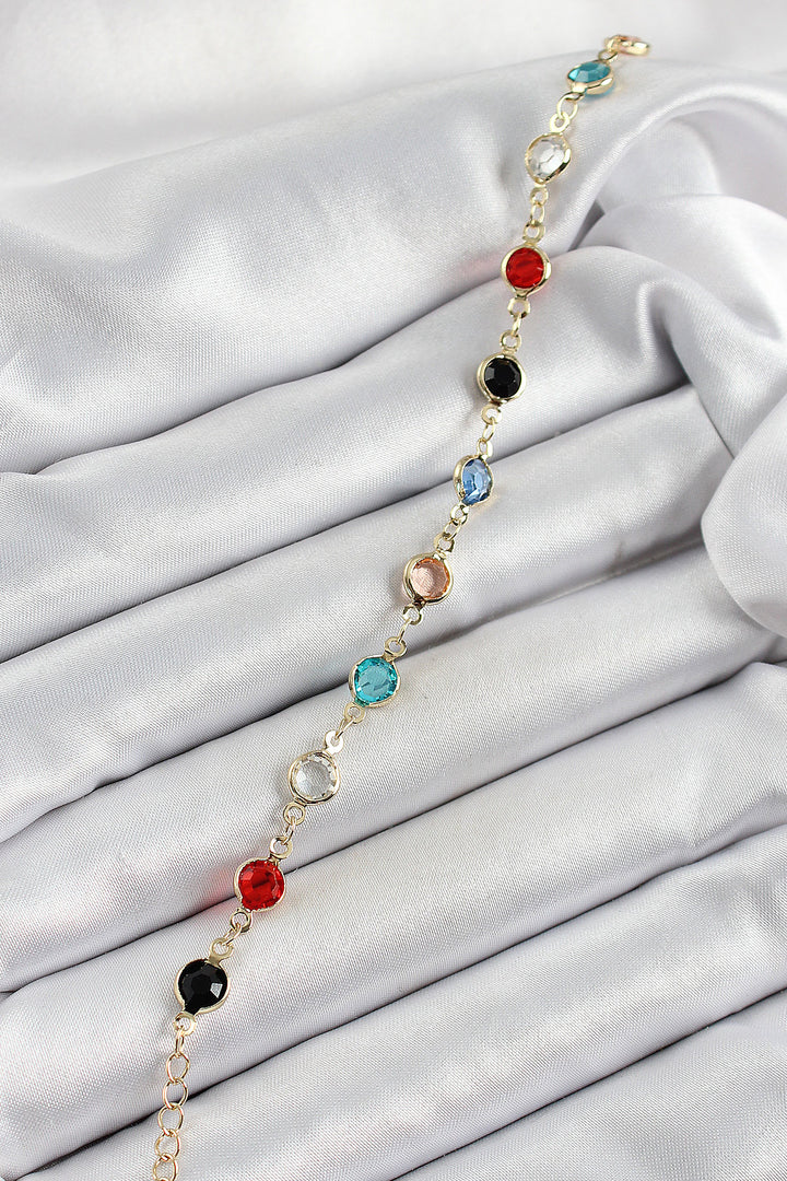 EBJ Rice Assortment Model Gold Color Zircon Stone Women's Bracelet - Cumberland