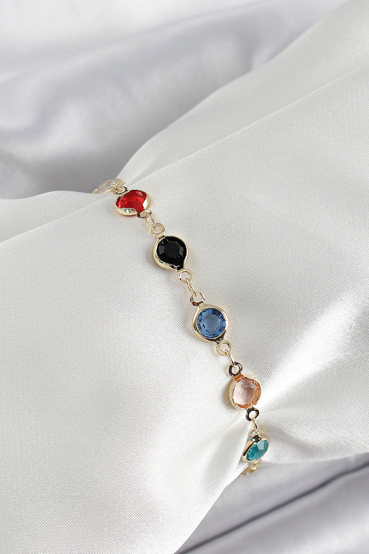 EBJ Rice Assortment Model Gold Color Zircon Stone Women's Bracelet - Cumberland