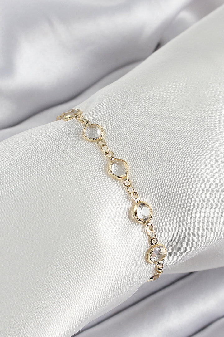 EBJ Gold Color Rice Zircon Stone Women's Bracelet - Detmold