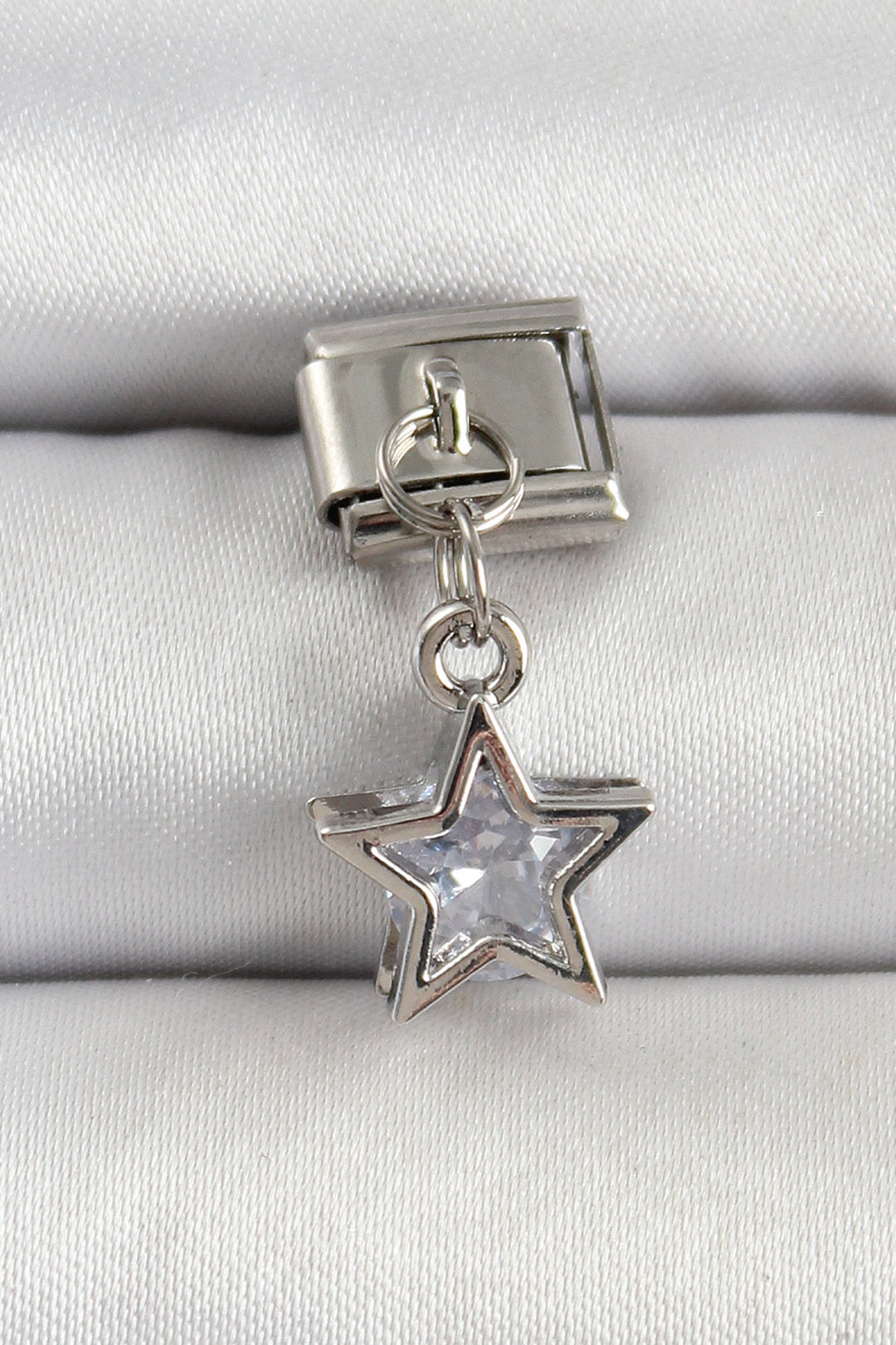 EBJ 316L Stainless Steel Silver Color Star Model Nomination Charm with Zircon Stone - St. Louis Park