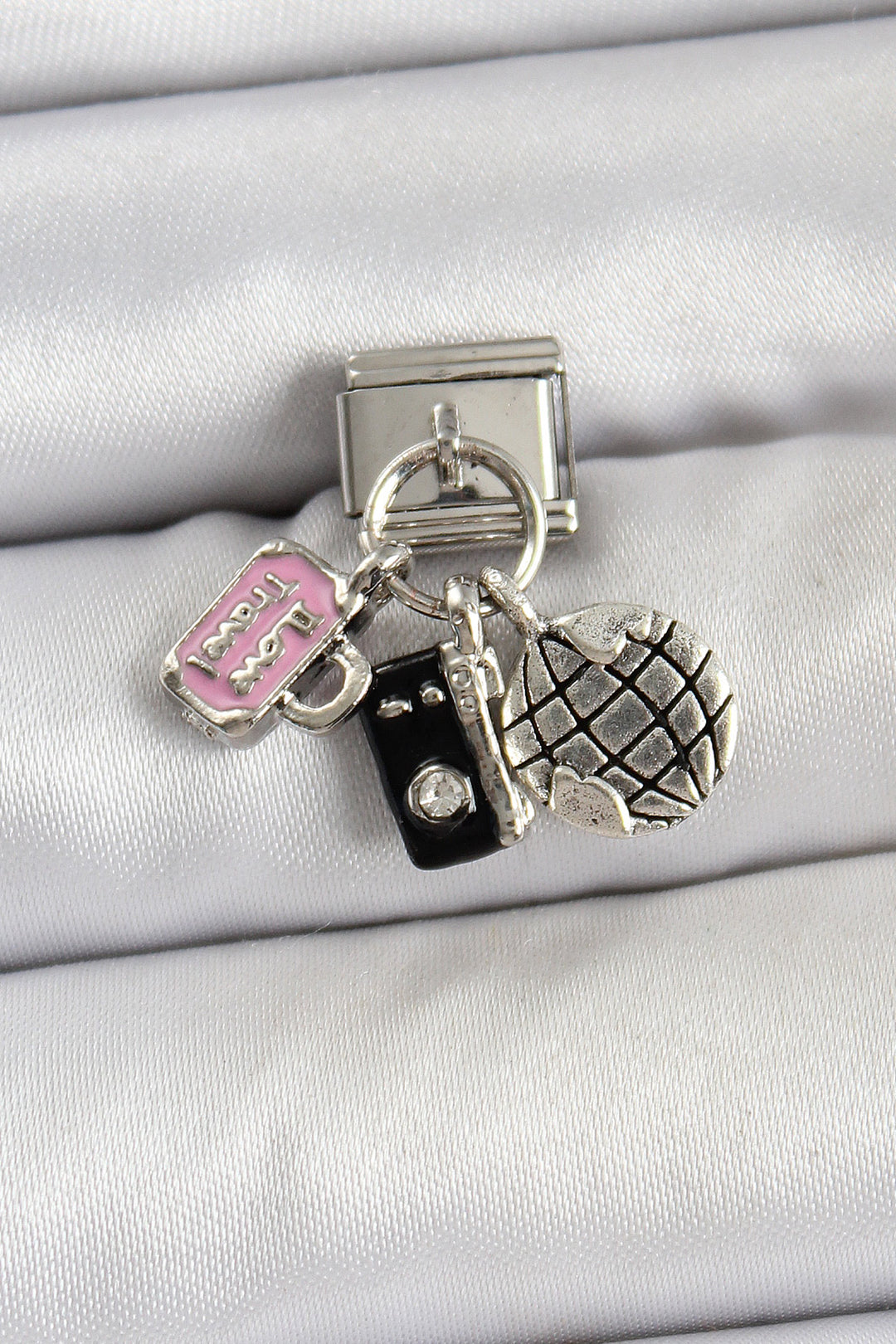 EBJ 316L Stainless Steel Dangling Multiple Model Silver Color Nomination Charm - Ciudad Hidalgo