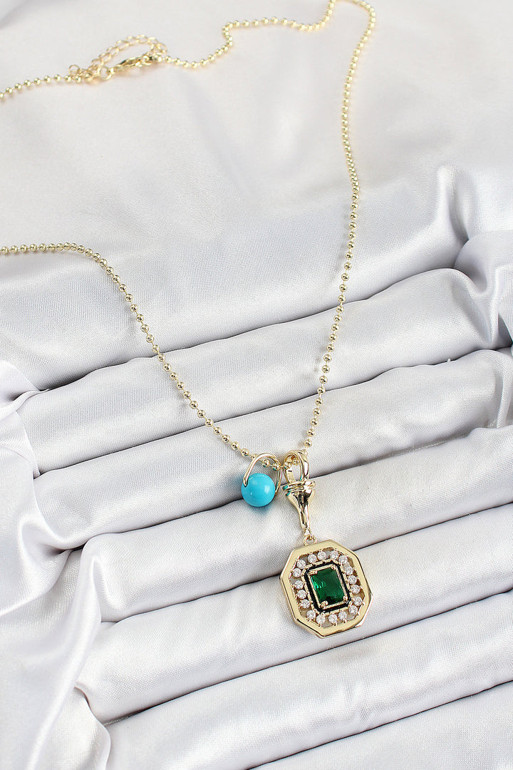 EBJ Gold Color Brass Zircon Stone Women's Serenay Necklace - Fleet