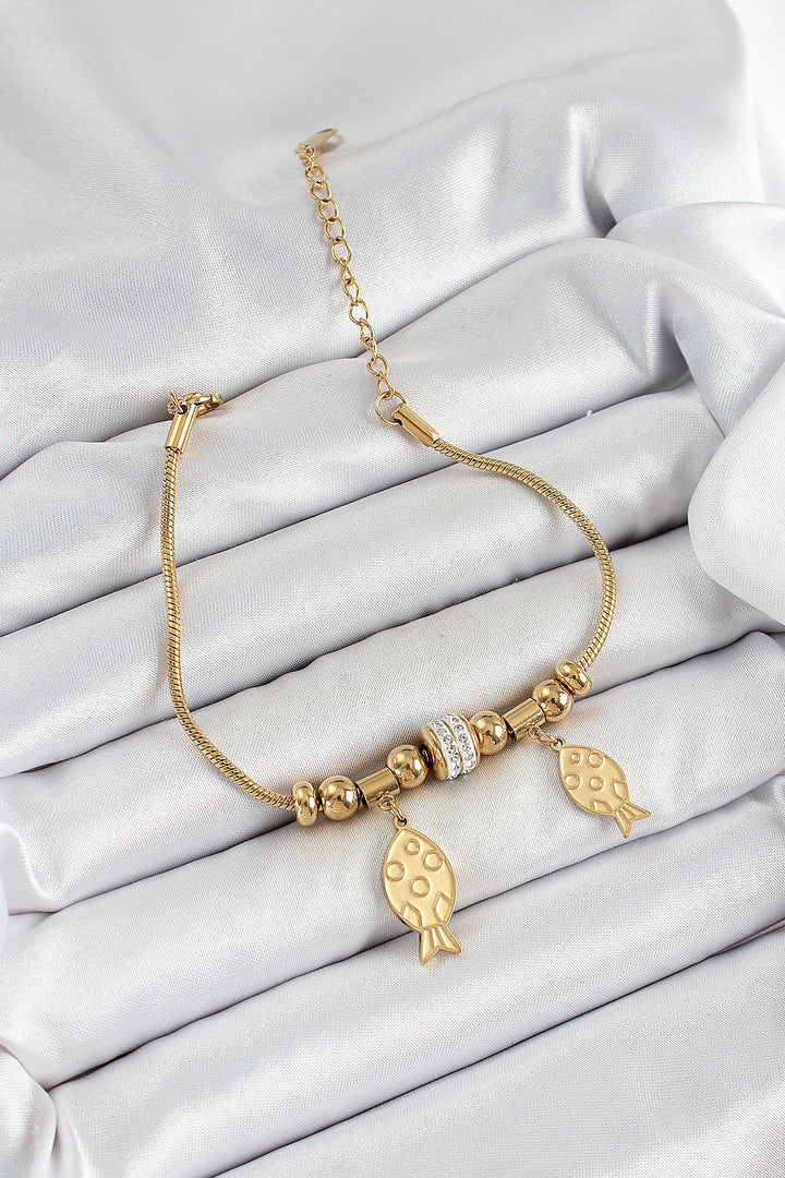EBJ 316L Steel Gold Color Fish Model Women's Bracelet - Zwijndrecht