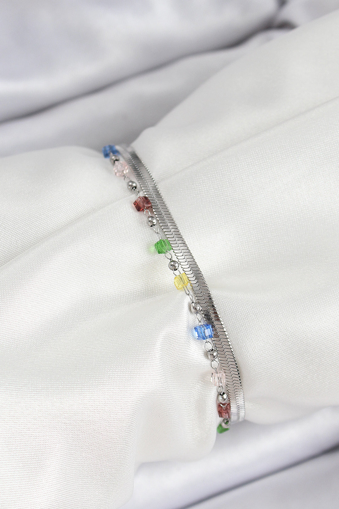 EBJ 316L Stainless Steel Silver Color Mixed Color Crystal Stone Women's Bracelet - Mechelen-aan-de-Maas