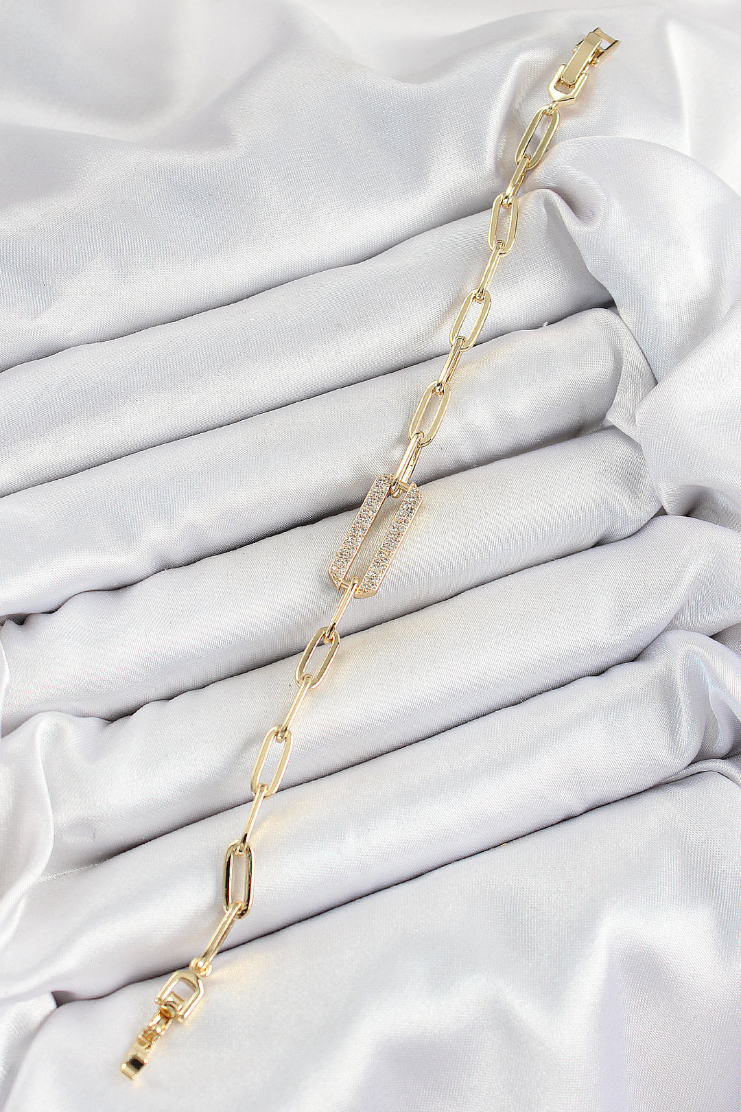 EBJ Gold Color VIP Series Women's Bracelet with Rectangular Model Zircon Stone - Runcorn
