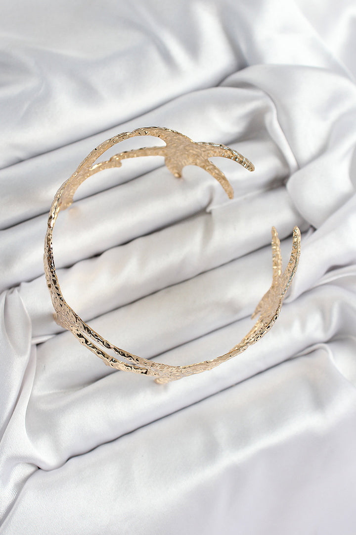 EBJ Rice-Grain Seashell Pattern Gold Color Women's Arm Bracelet - San Baudilio de Llobregat