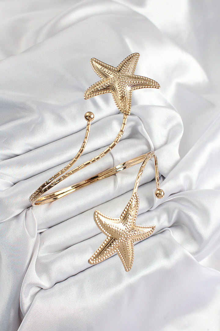 EBJ Rice Sea Star Model Gold Color Women's Arm Bracelet - Delft