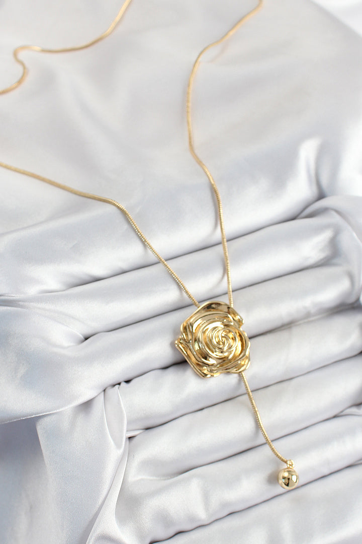 EBJ Rice Elevator Rose Model Gold Color Women's Necklace - La Orotava