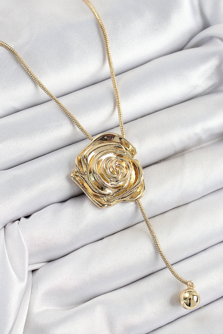 EBJ Rice Elevator Rose Model Gold Color Women's Necklace - La Orotava