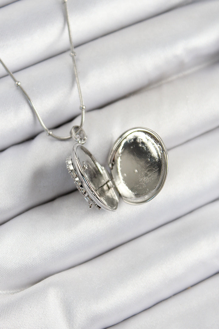 EBJ 316L Stainless Steel Chain Openable Phoenix Bird Model with Zircon Stone Silver Color Women's Necklace - Visalia