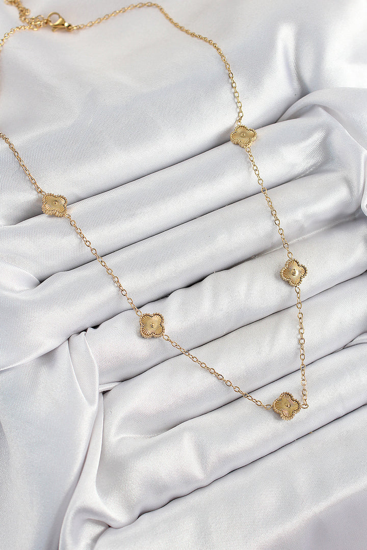 EBJ 316L Stainless Steel Clover Model Gold Color Women's Necklace - Lárisa