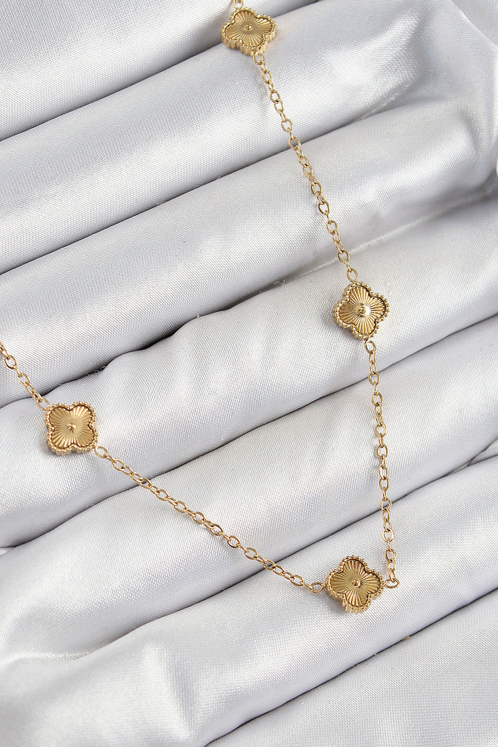 EBJ 316L Stainless Steel Clover Model Gold Color Women's Necklace - Lárisa