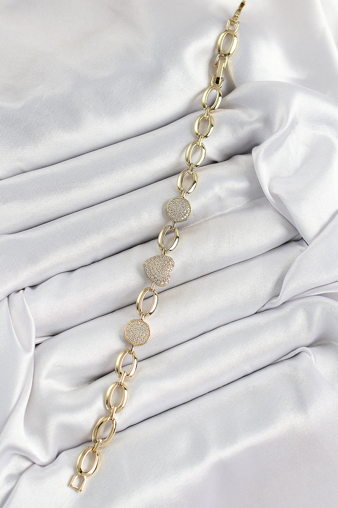 EBJ Xuping Brass Heart and Circle Model Gold Color Women's Bracelet - Lingen