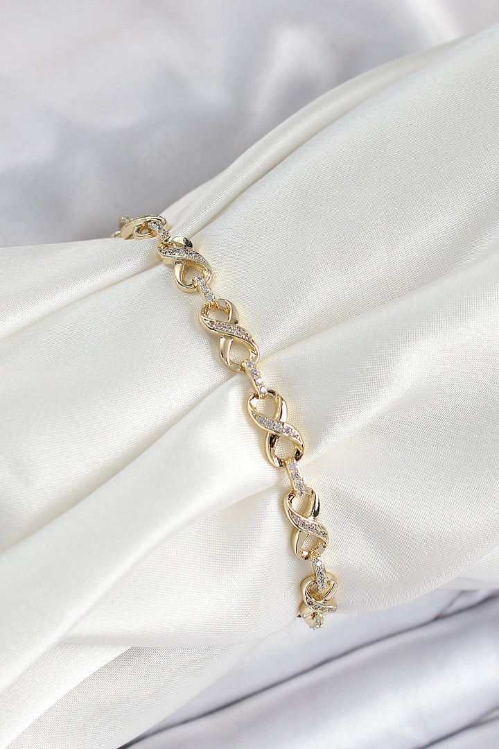EBJ Xuping Brass Infinity Model Gold Color Women's Bracelet - Pistoia