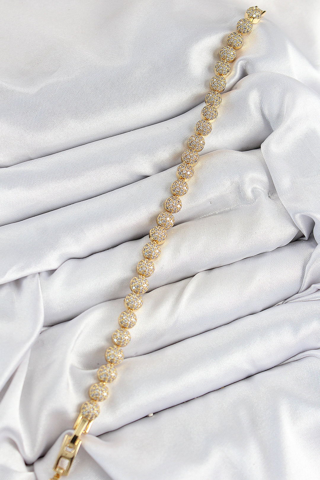 EBJ Rice Zircon Stone Half Bead Model Gold Color VIP Series Women's Bracelet - Rheda-Wiedenbrück