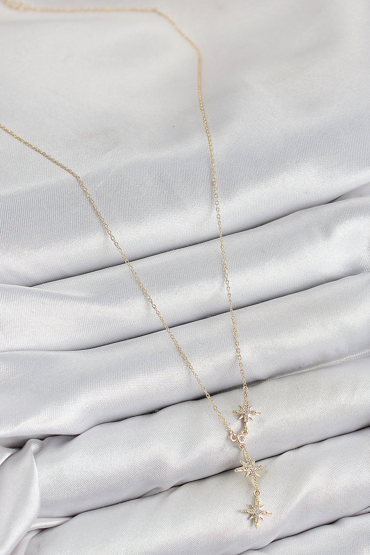 EBJ Rice Zircon Stone Polaris Model Gold Color Women's Necklace - Corpus Christi