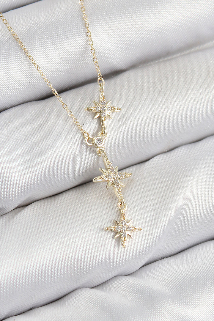 EBJ Rice Zircon Stone Polaris Model Gold Color Women's Necklace - Corpus Christi