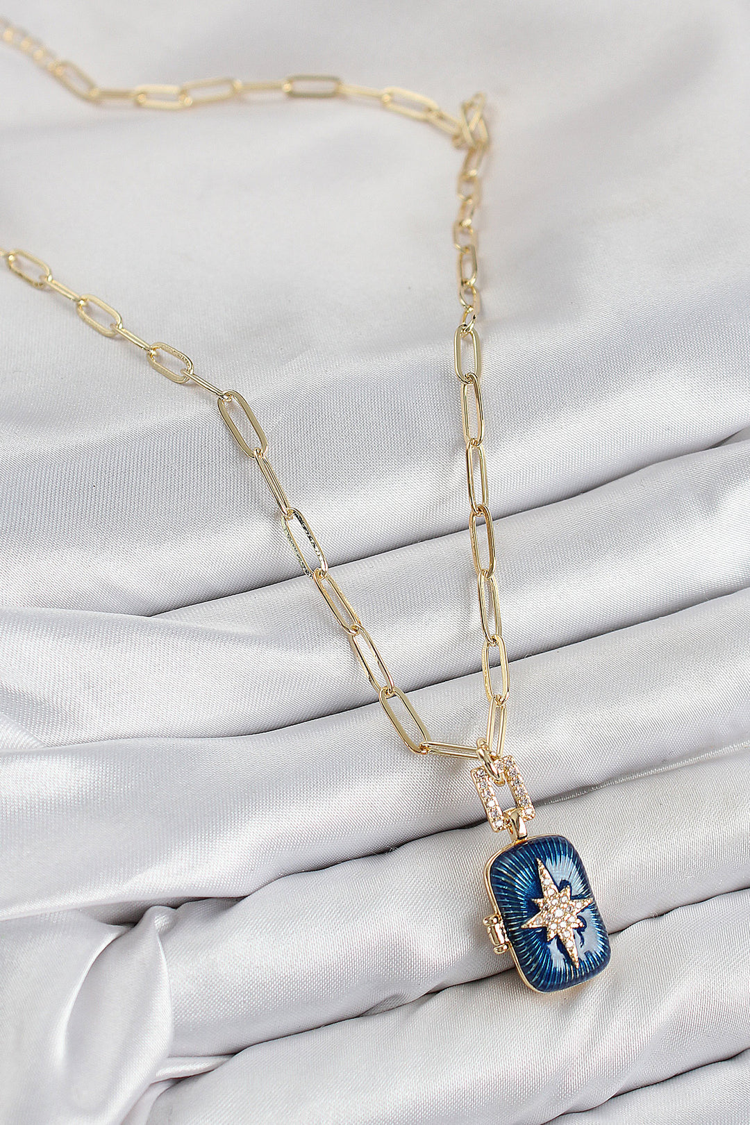 EBJ Rice Zircon Stone Opening Pole Star Model Gold Color Women's Necklace - Tallaght