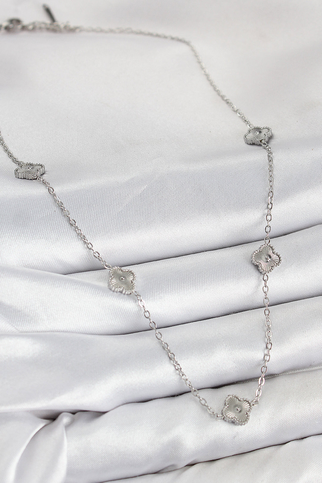 EBJ 316L Stainless Steel Clover Model Silver Color Women's Necklace - Valley Stream